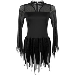 Womens/Teens Halloween Costume Dress Black Long Sleeve Witch Gothic,Cosplay